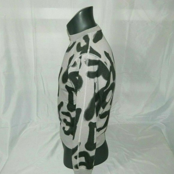 Cheap Monday Graffiti Crewneck long sleeve Sweatshirt Womens Small gray Black - Picture 4 of 6